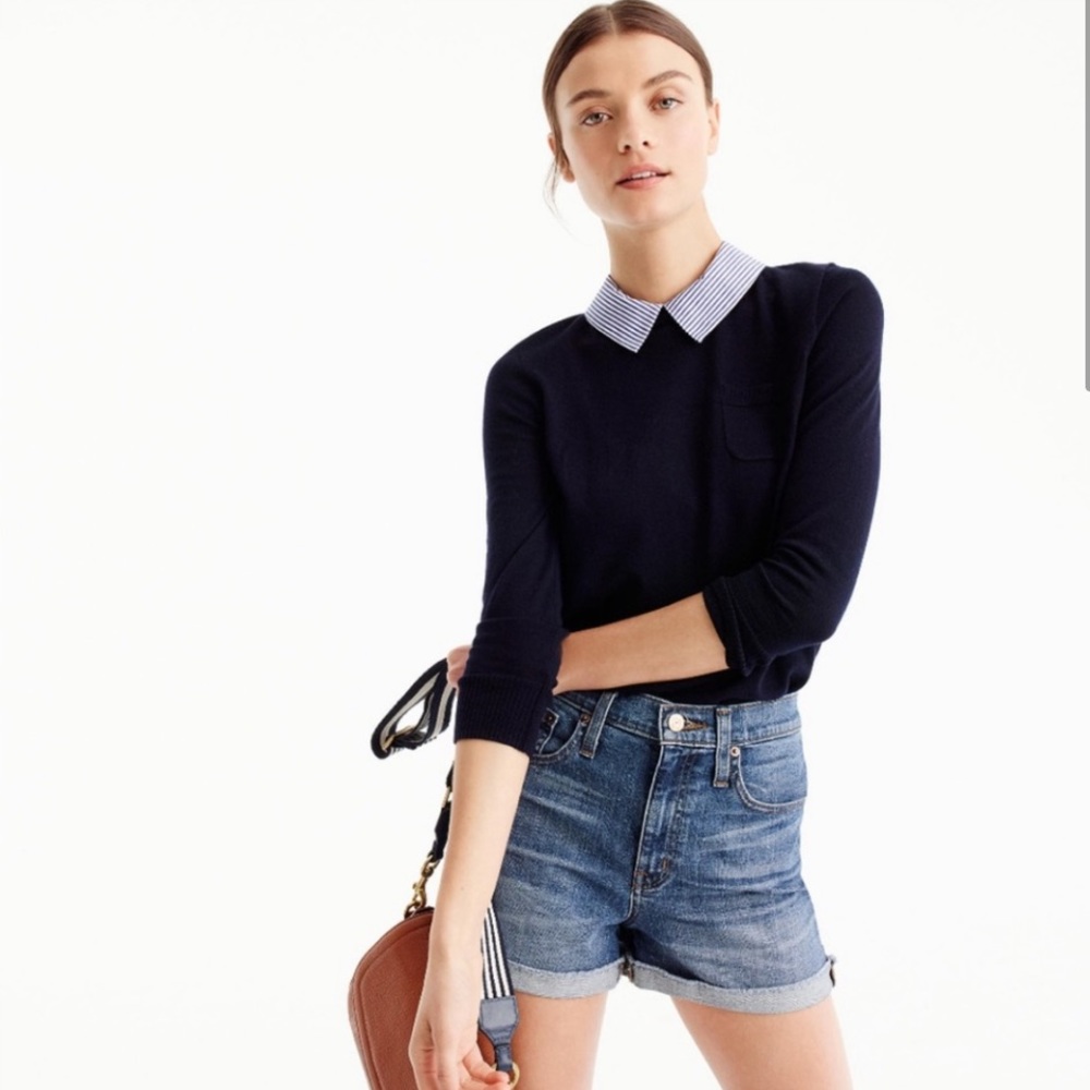 XXS Dark Navy Tippi Collared Sweater